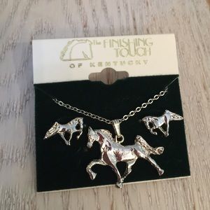 Racking Horse Necklace and Earrings 🐴